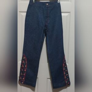 Vintage 70s City Girl Dark Wash Flare Jeans Size Small